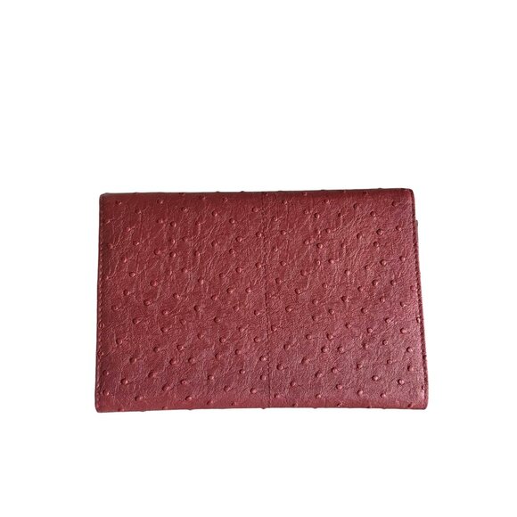 Rolodex Ostrich Faux Leather Business Card Holder & Notepad Portfolio - Picture 2 of 8